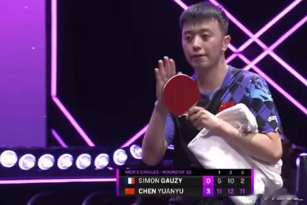 【陈垣宇3-0横扫高茨，下轮挑战“苦主”张禹珍：摆正姿态去拼！】WTT横滨冠军