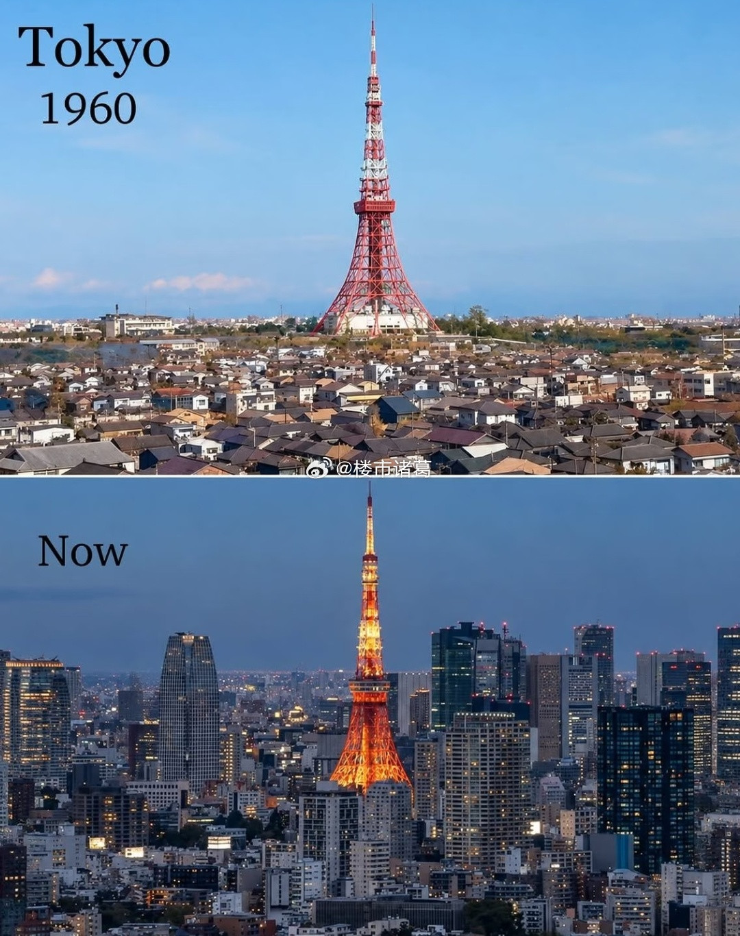 日本东京近60多年的变化。​​​