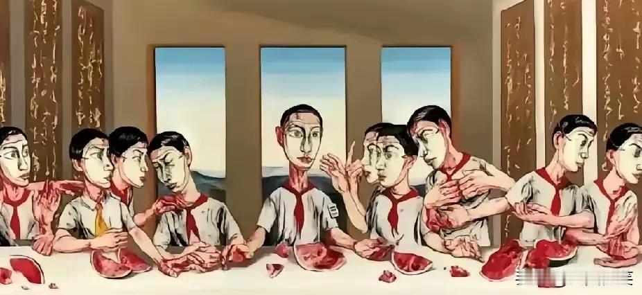 清华美院的事件还未结束，这边又半路冒出一个曾经的湖北美院的高材生的作品。一群戴