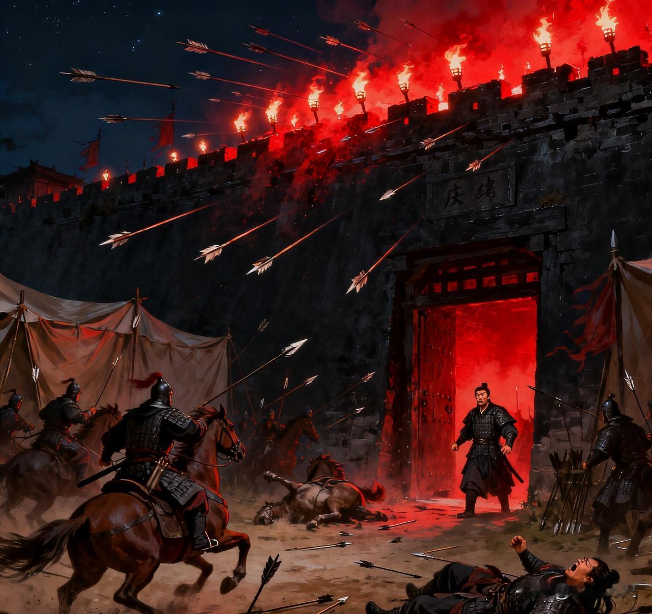 758年，安庆绪带着300骑兵摸到李光弼军营外，看着那连绵十里的营帐，突然冷笑一