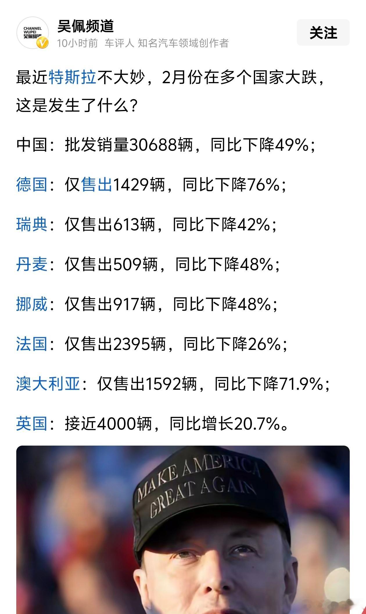 特斯拉销量这是断崖式下跌啊，小米终于成了，干得漂亮！接下来，特斯拉如果在我们国内