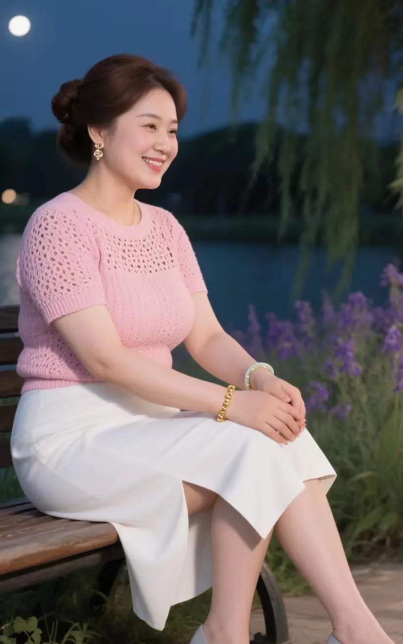 家花陪伴心中欢，珠圆玉润福泽甜。闲暇时光赏圆月，……请友续句【花开妩媚展