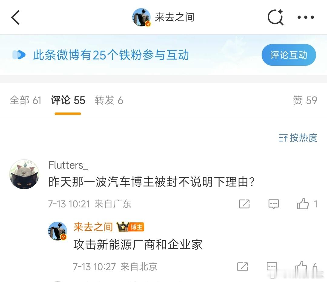 罪名：攻击新能源厂商和企业家。​​​