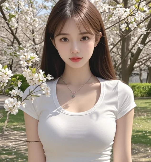 当樱花遇上美人，谁能分清哪个是主角