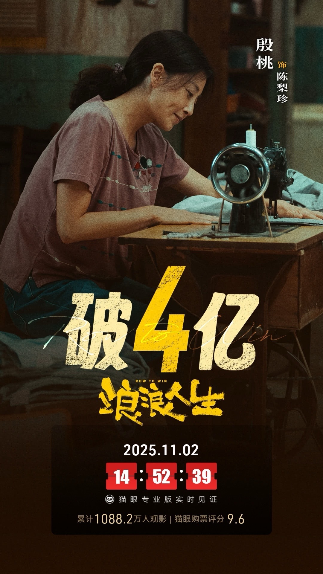浪浪人生总票房破4亿据猫眼专业版数据，电影《浪浪人生》上映34天，总票房破4