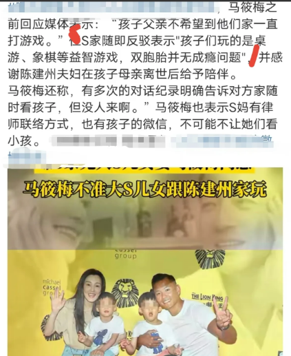 S妈澄清是想让俩孩子去陈建州家玩桌游！而不是电子游戏！S家再发文反驳，俩孩
