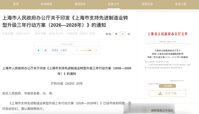 利好来了! 上海, 重磅发布!