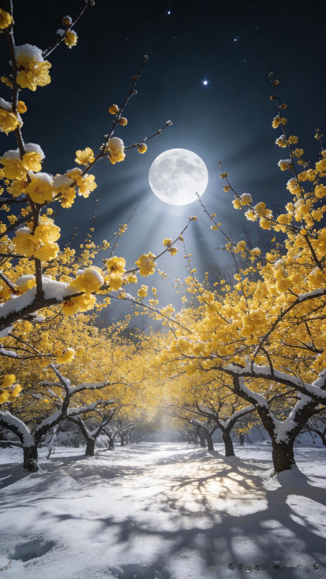 ​上联：梅枝邀月影下联：松韵伴云声横批：清幽雅境