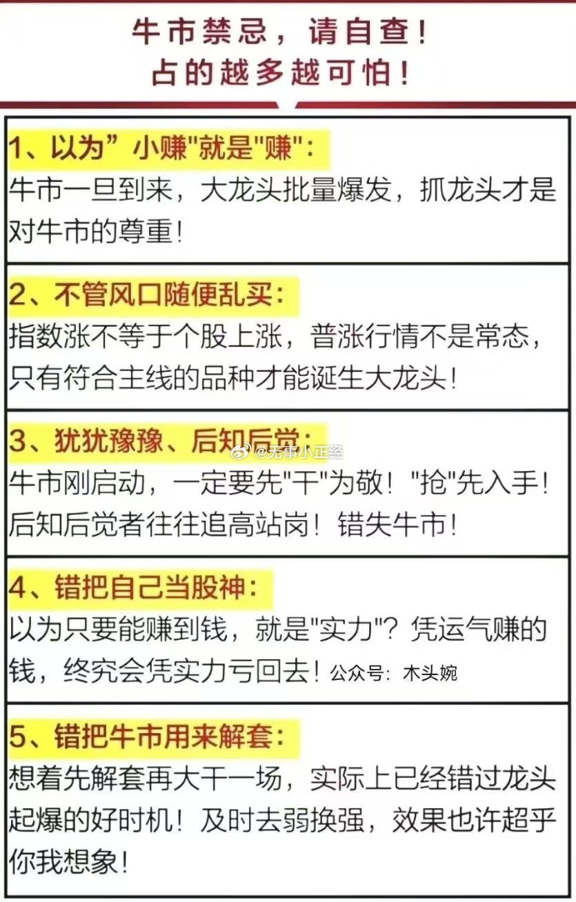 牛市禁忌，不辜负每一次牛市！A股又大幅放量了，上周大V们说的3400-3500，