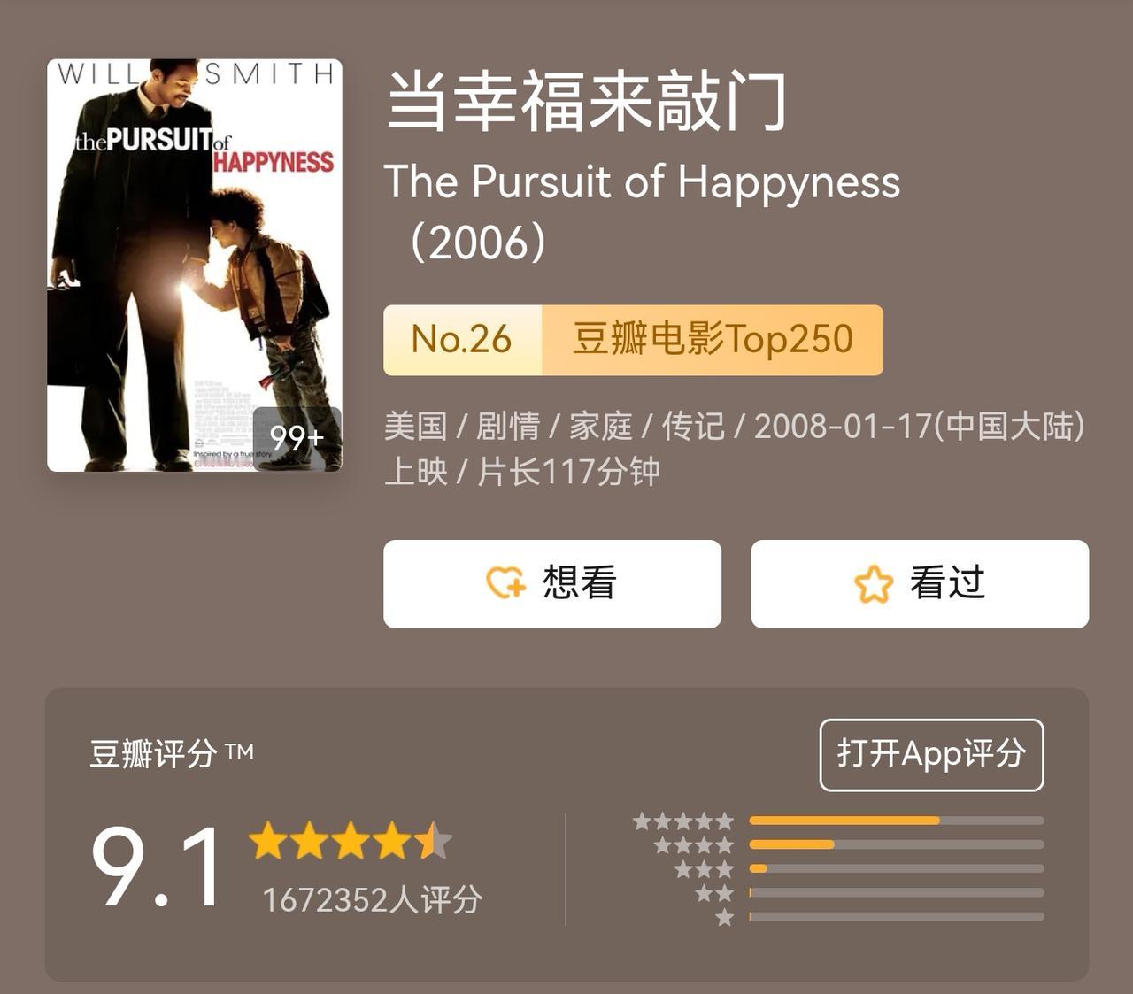 再看《当幸福来敲门》你会觉得是一部鬼片。一个黑人在被西大的社会斩杀后，失去一切，