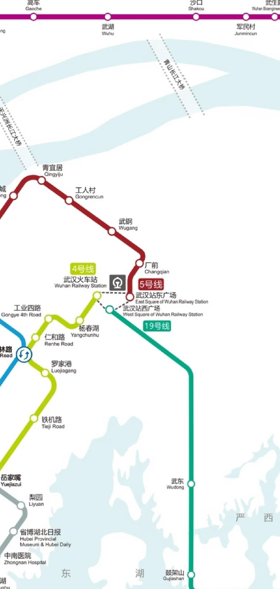 武汉地铁的换线思维：[捂脸哭]武汉地铁图看到别人都有环我也要有环的思维，1