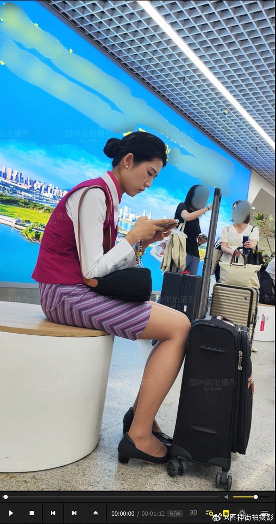 哇塞街拍摄影最美空姐【编码YS1415sp】【空20】原sp3′19″以上j