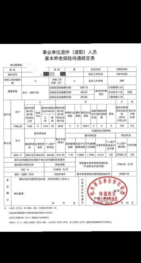 1960年6月出生，2020年7月退休，干满38年公办教师、正高四级职称，一张退