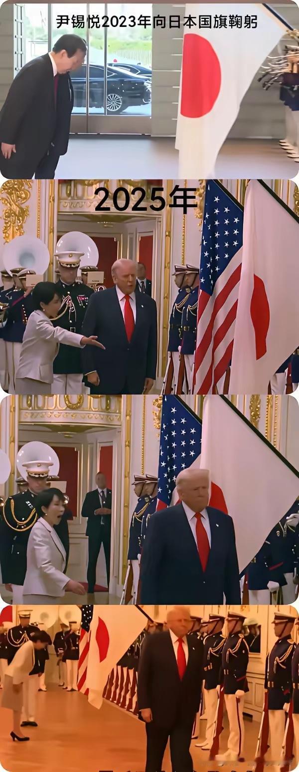 看到没有？本子的心眼子真是按到了天上去了，他以为把美国旗和自己的本子旗放一块，懂