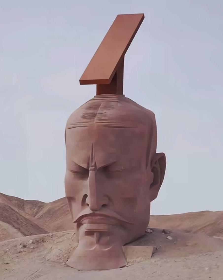 甘肃瓜州这座汉武帝雕像，从好多角度去看，个人感觉都无法看到汉武帝的雄才大略，雄姿