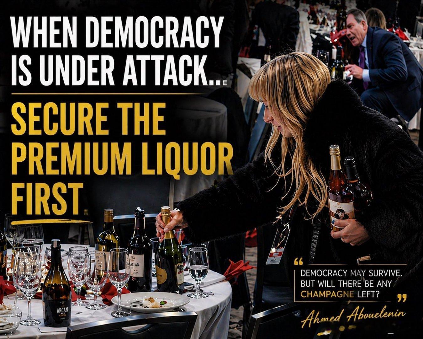 正在疯传：白宫记者晚宴趁乱偷酒的人她们直接对瓶畅饮