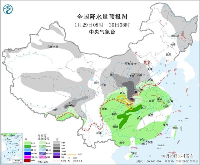 我国中东部地区将出现较大范围雨雪天气 局地降温超8℃