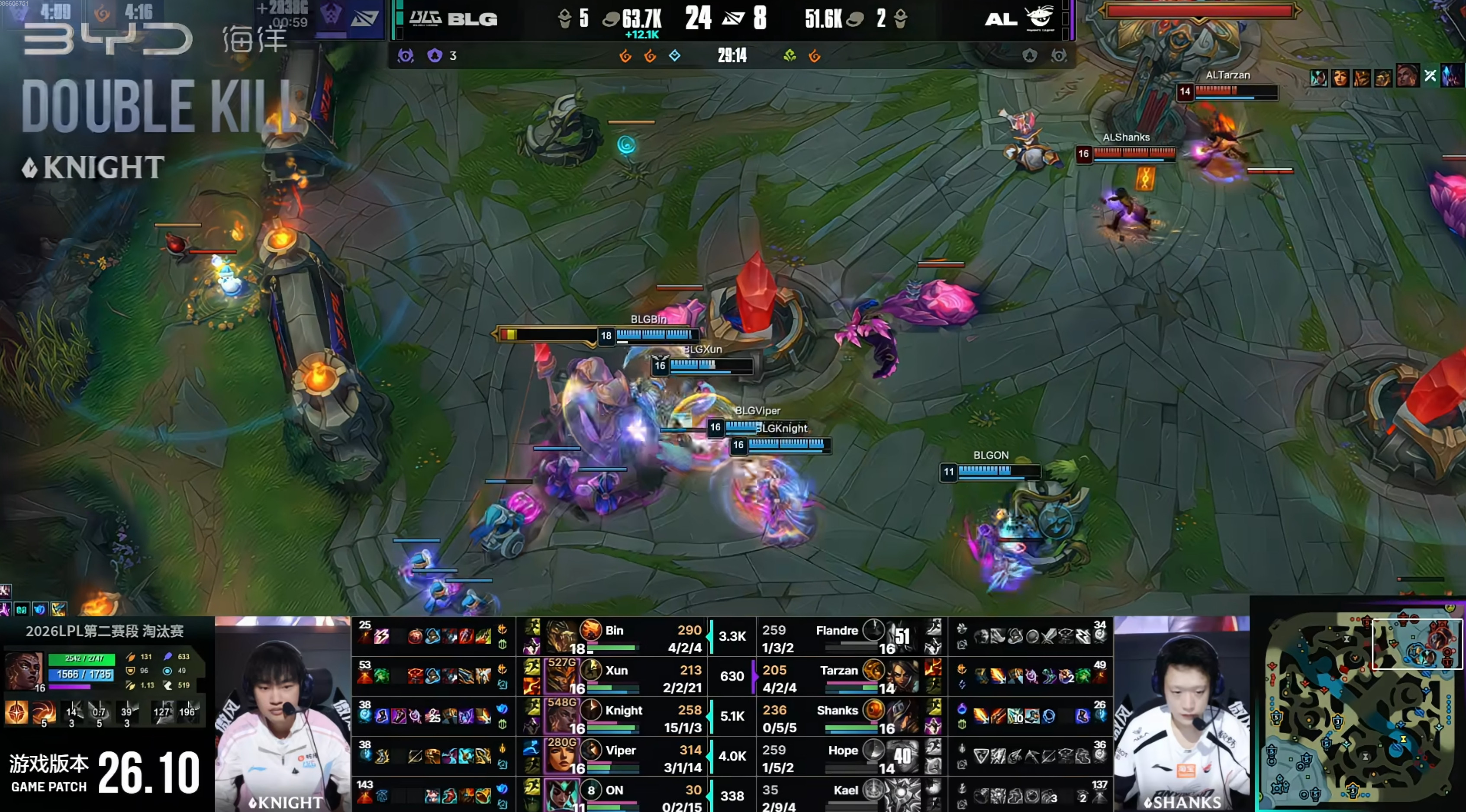【BLG3-0AL】地狱归来3/4！Knight决胜局随便超神，Bin的鳄鱼