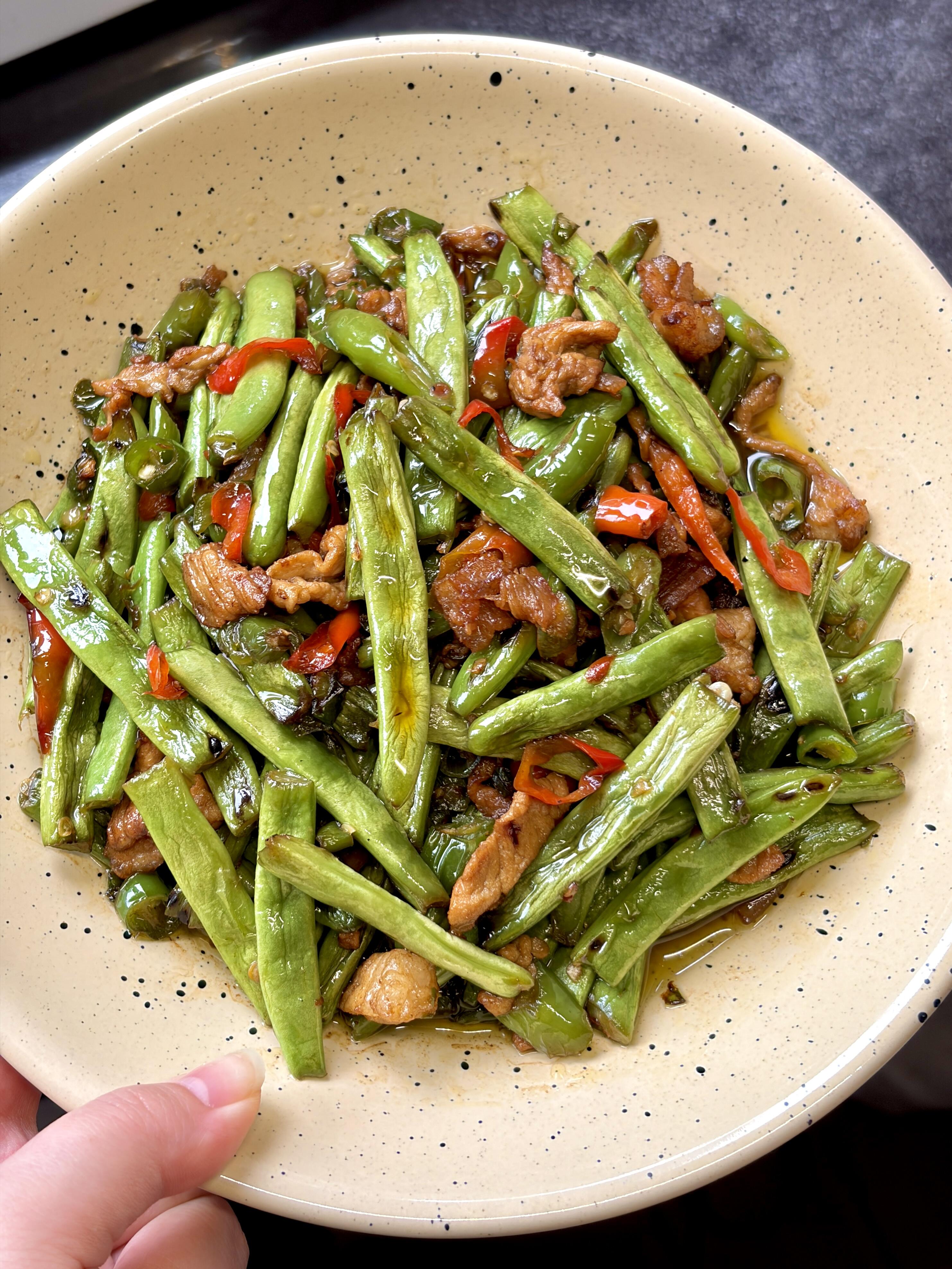 四季豆炒肉才是下饭天花板🍚怒炫两大碗，锅气拉满家人们谁懂啊😭我愿称之为下