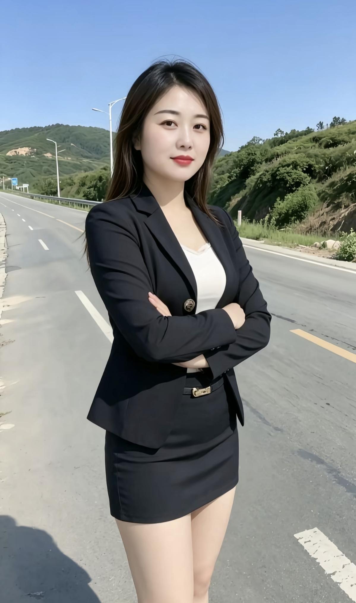 美女的裙摆，是风儿吹动的方向