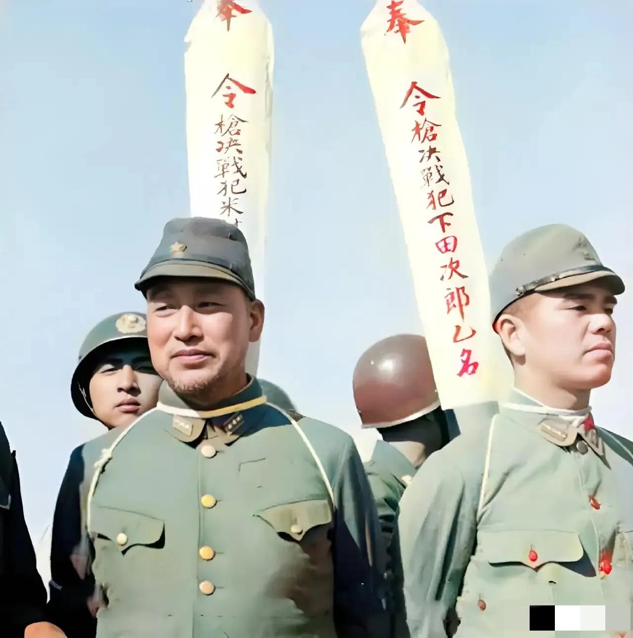 杀人者终被人杀，图为抗战胜利后，国军对判处死刑的日本战犯执行枪决。抗战胜利后，各