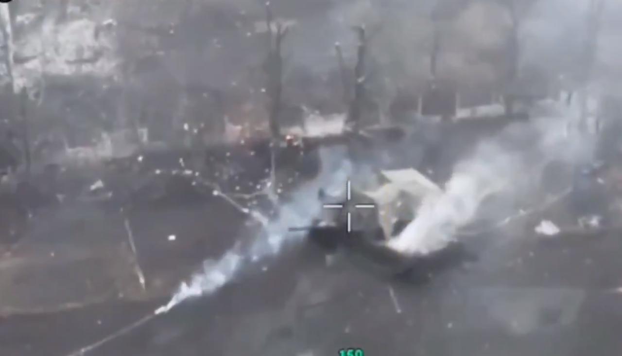 乌克兰第425独立突击团“斯凯利亚”部署的第二辆澳大利亚艾布拉姆斯坦克已被俄军在