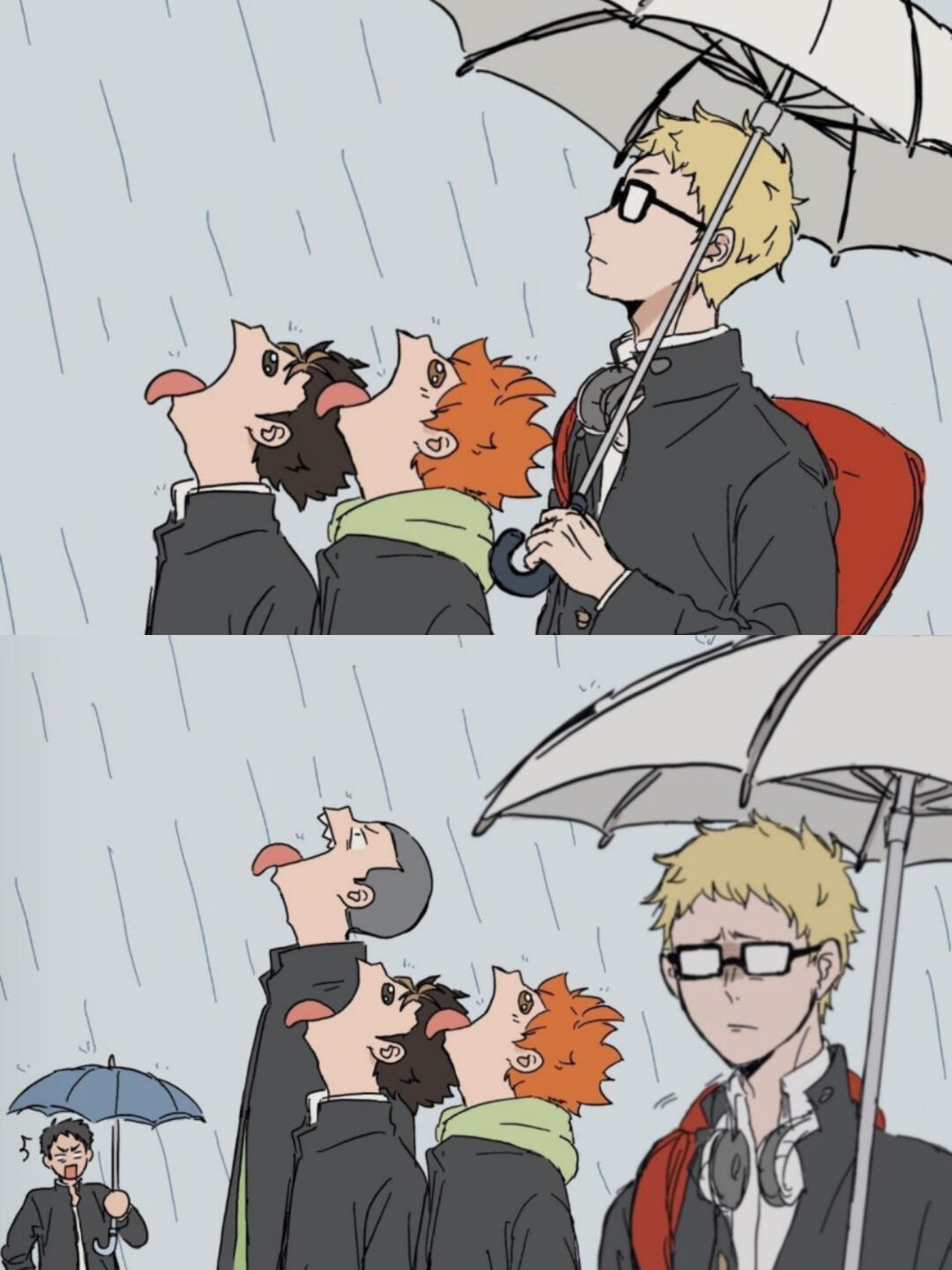 排球少年阿月∶下的不是雨是他们脑子里的水动漫仲夏狂欢季二次元漫画cr：jibd