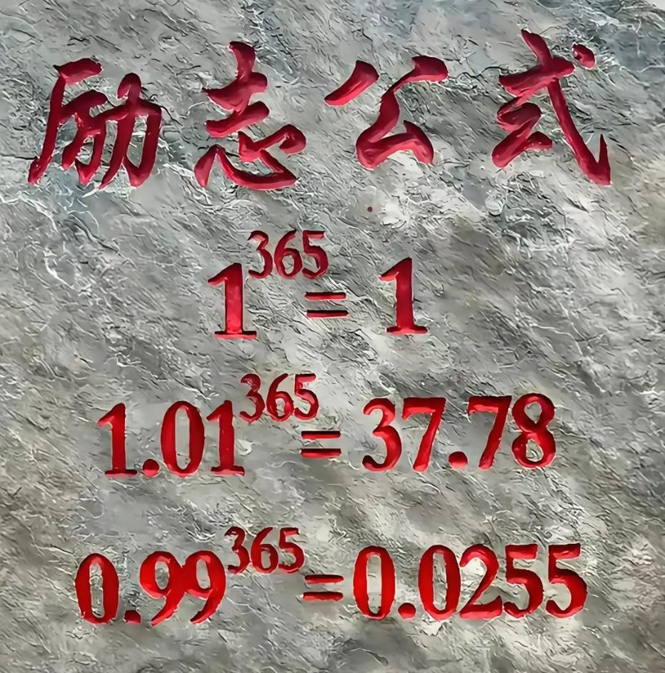 你从这个励志公式中有没有悟出什么道理来？