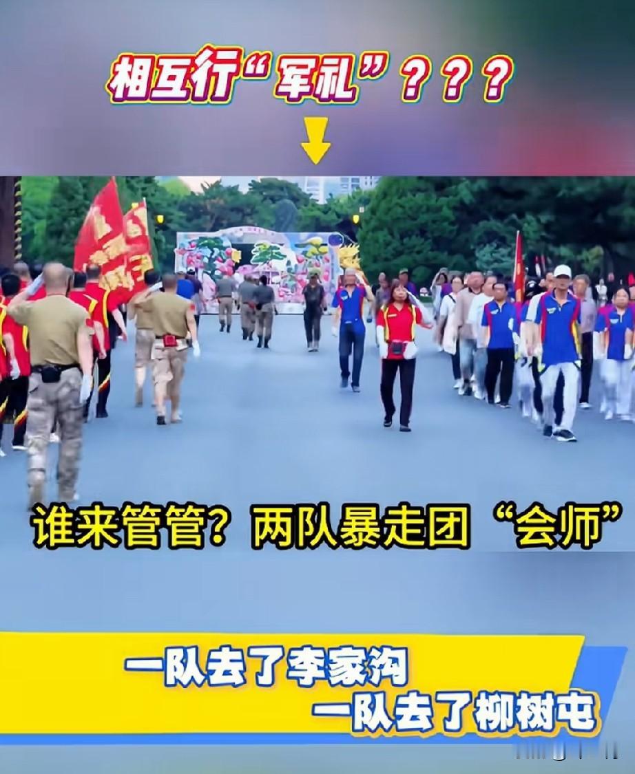 沈阳的暴走团确实不一般，有网友拍摄到沈阳的两支暴走团在马路上相遇，竟然不约而同的