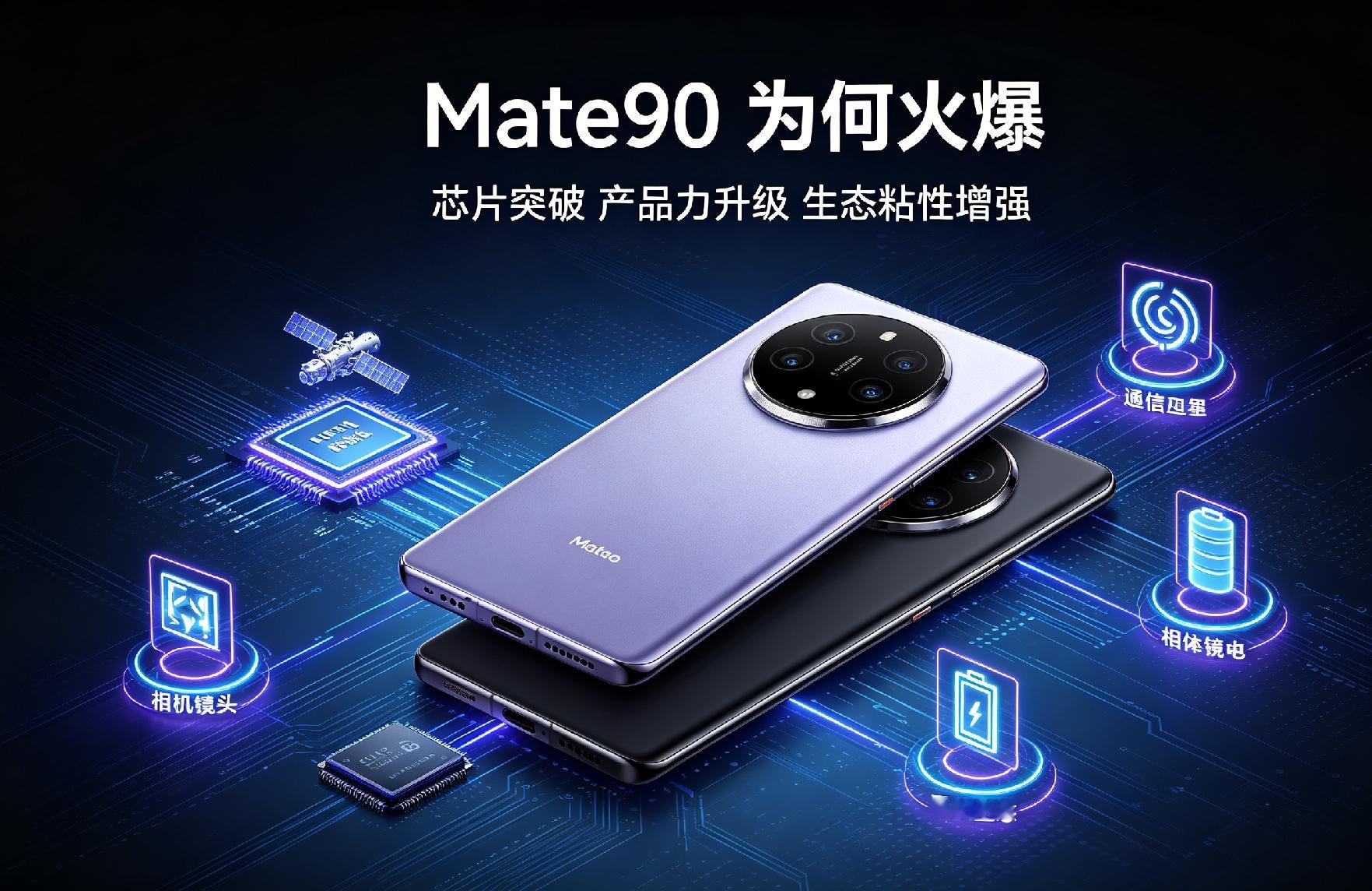 华为Mate90系列为何火爆Mate90热度爆棚，不只是情怀，是芯片突破、产品体验、生态、品牌情绪、