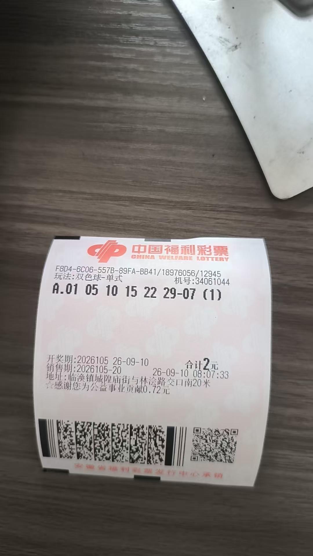今日双色球，蓝球选个07