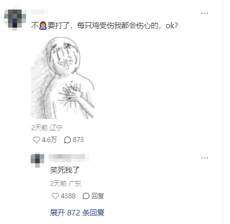 本以为只是个普通的帖子，一看id和ip，王哥在泰国：“大家不要拥鸡，每只鸡受伤我