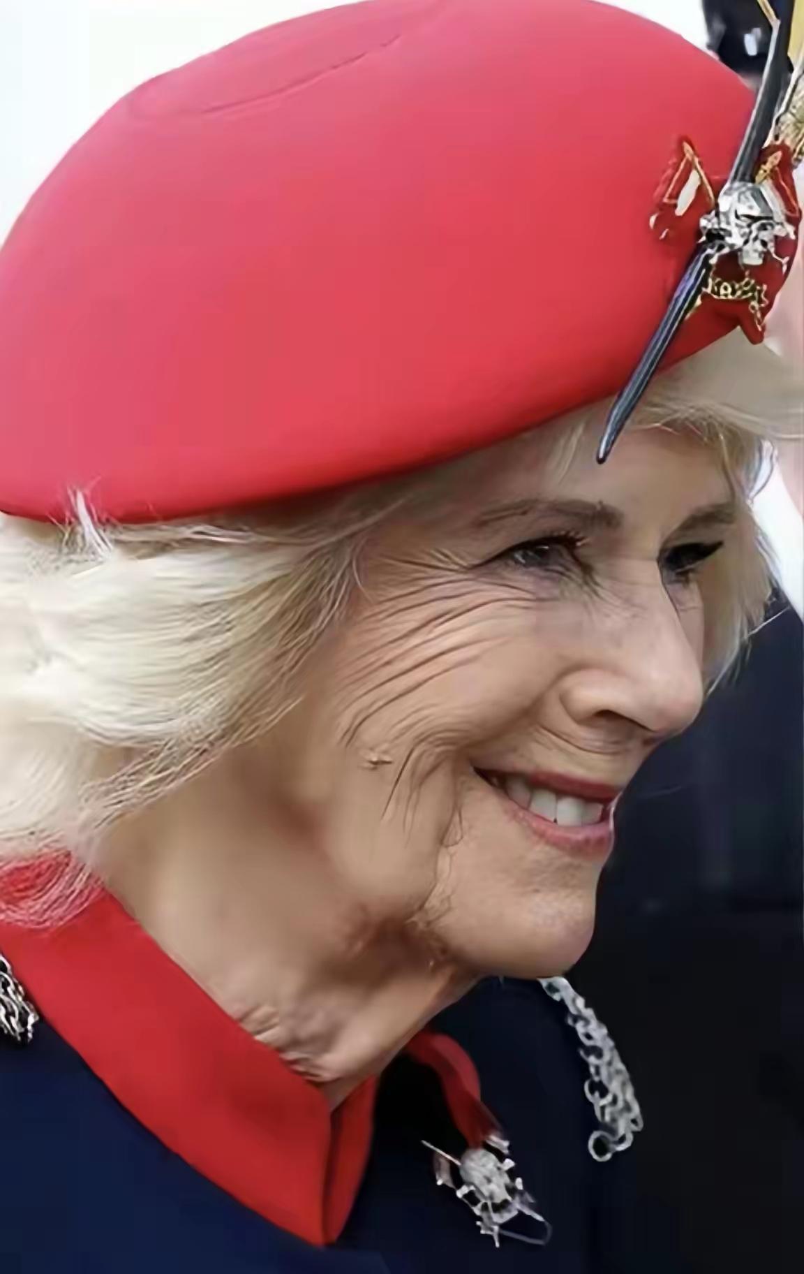 卡米拉，终究还是留恋这位置！她的眼神，还是透露着不甘！微表情，毫不掩饰对权力