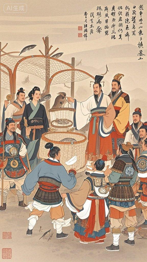 中国历史之八十五……商汤“网开三面”收人心。说起商汤“网开三面”的绝招，那真是