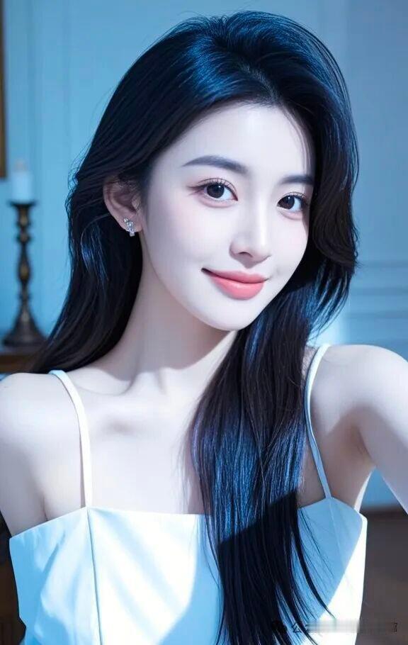 温柔甜美的少女，浅笑如春风，优雅动人。