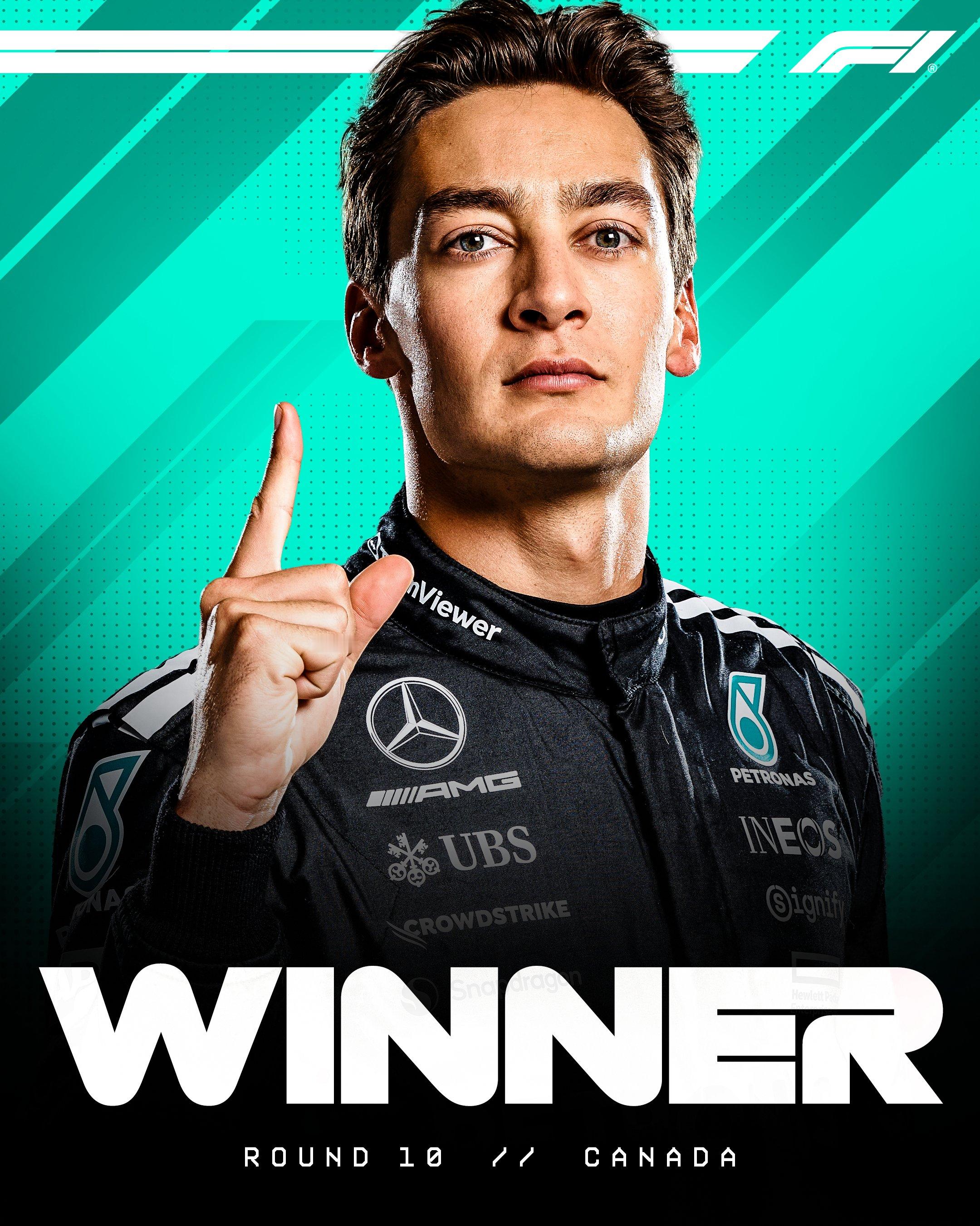 拉塞尔拿下F1加拿大大奖赛冠军！成为本赛季第4位不同的胜利者！维斯塔潘和安东内利