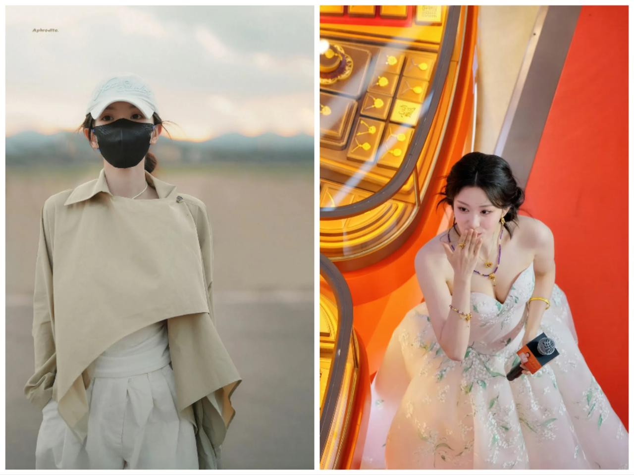 田曦薇[比心]在云南🆚王楚然[玫瑰]在苏州，95颜霸的终极对决[爱心][