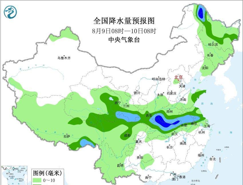 江汉、江淮流域今年亏欠的梅雨马上就要补上了，9号起随着副高逐步减弱南退，冷暖气流