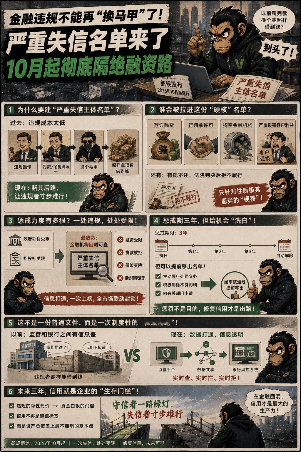 搞金融违规被抓，交完罚款换个马甲还能接着从银行借钱？这种操作从今年10月起算彻底