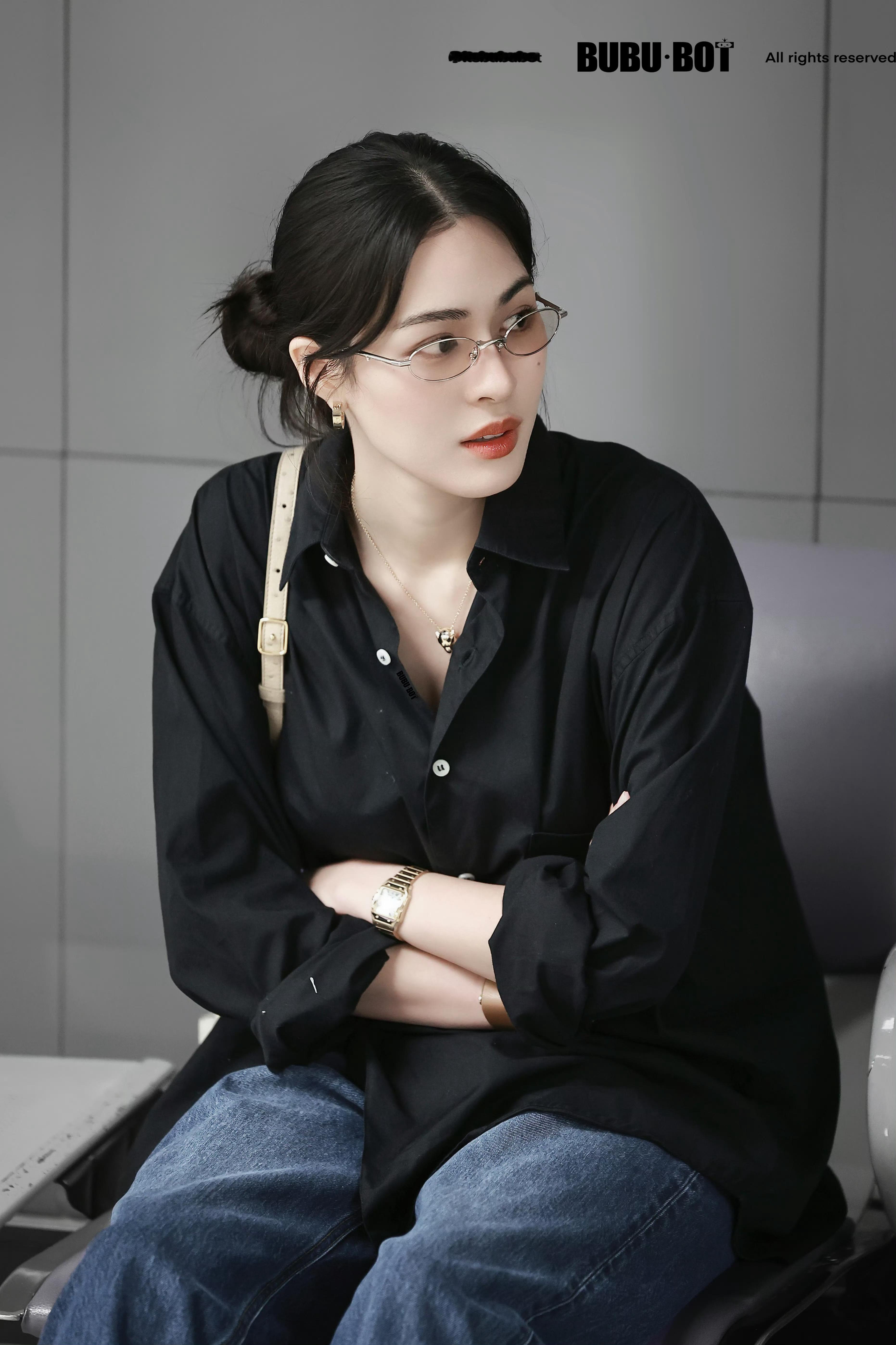 邝玲玲全球最美女性第一名发一些喜欢的，帅里帅气狗里狗气的衬衫look