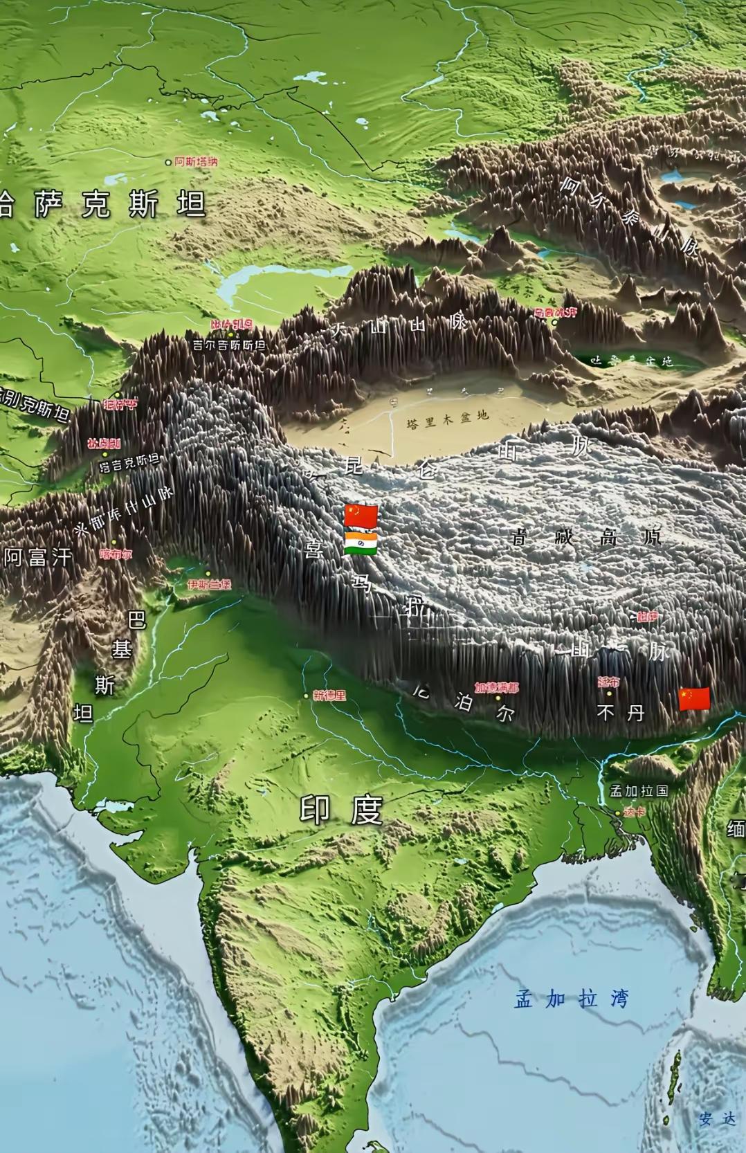 看了这地形，才知道我们古代中原王朝，为什么不染指南亚了，不是不想，而是真的没有办