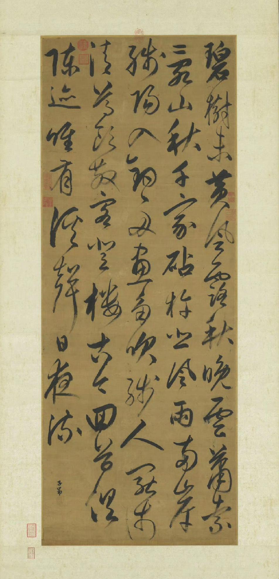 赵孟頫草书清风楼联句轴​​​