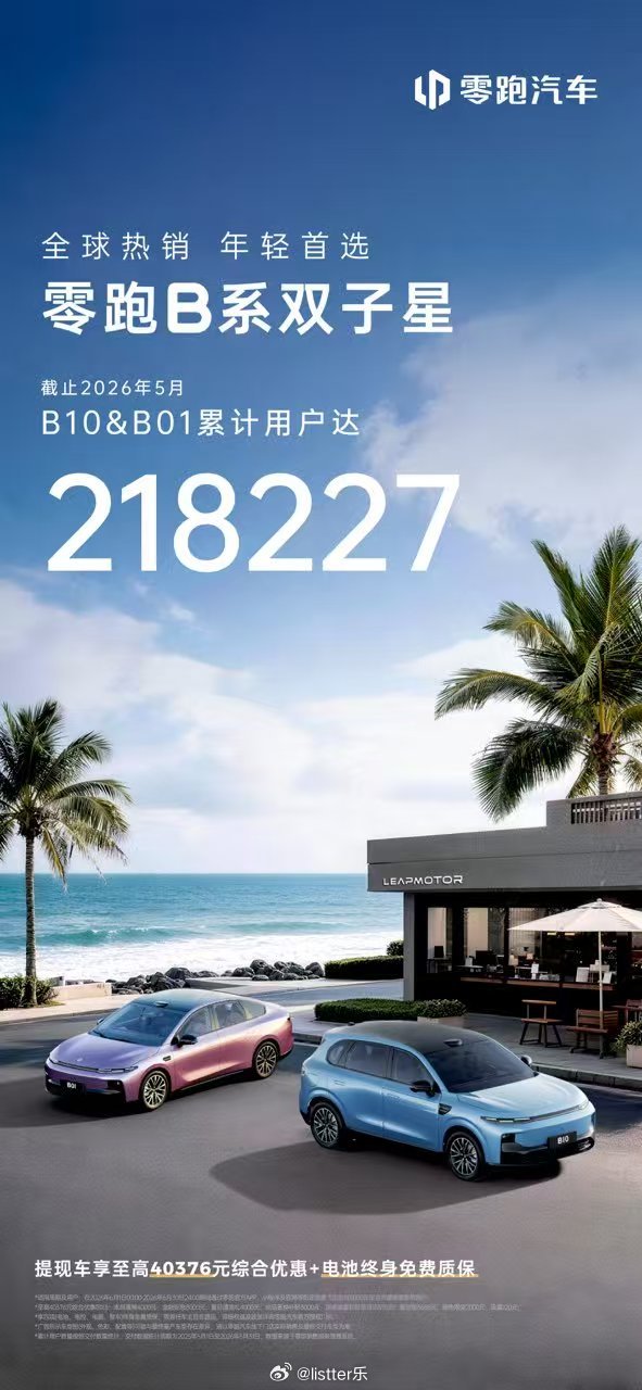 零跑真的是牛逼！零跑汽车旗下全球化战略车型B系双子星（B10&B01）销量持续攀