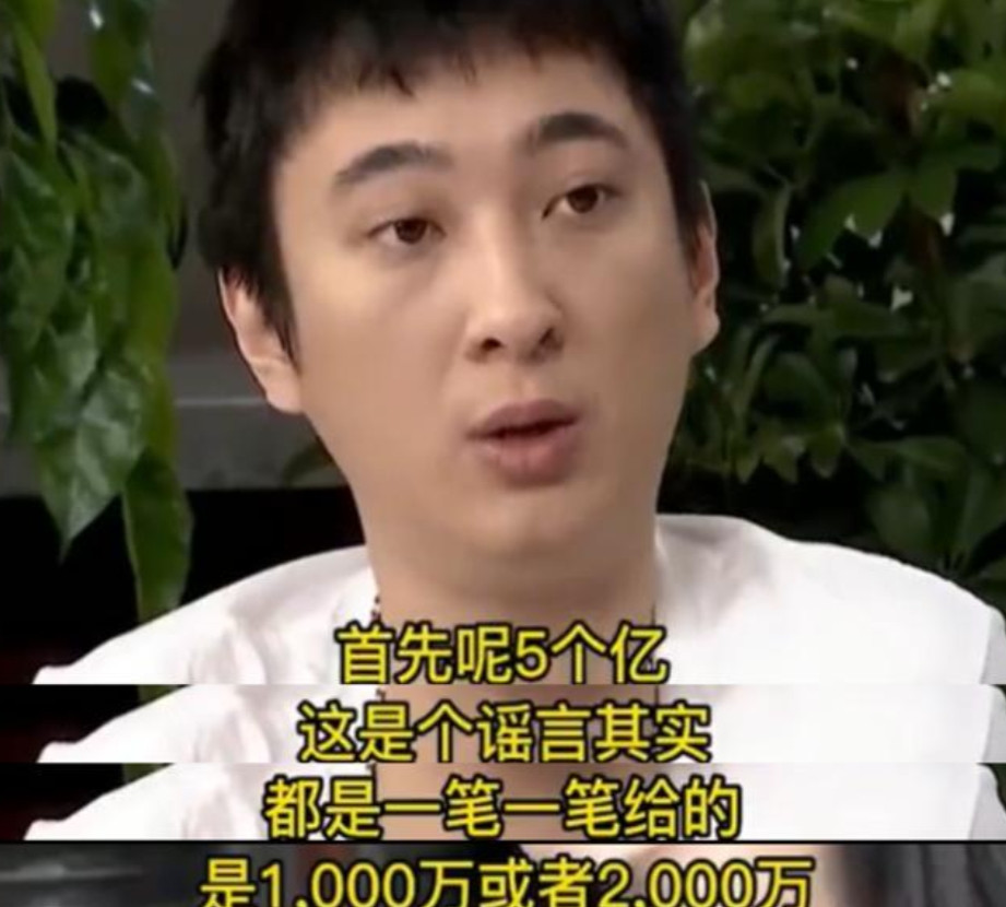 王思聪曾经公开说过：“我父亲没给过我5亿，他每一次给我钱都是1000万，或者20