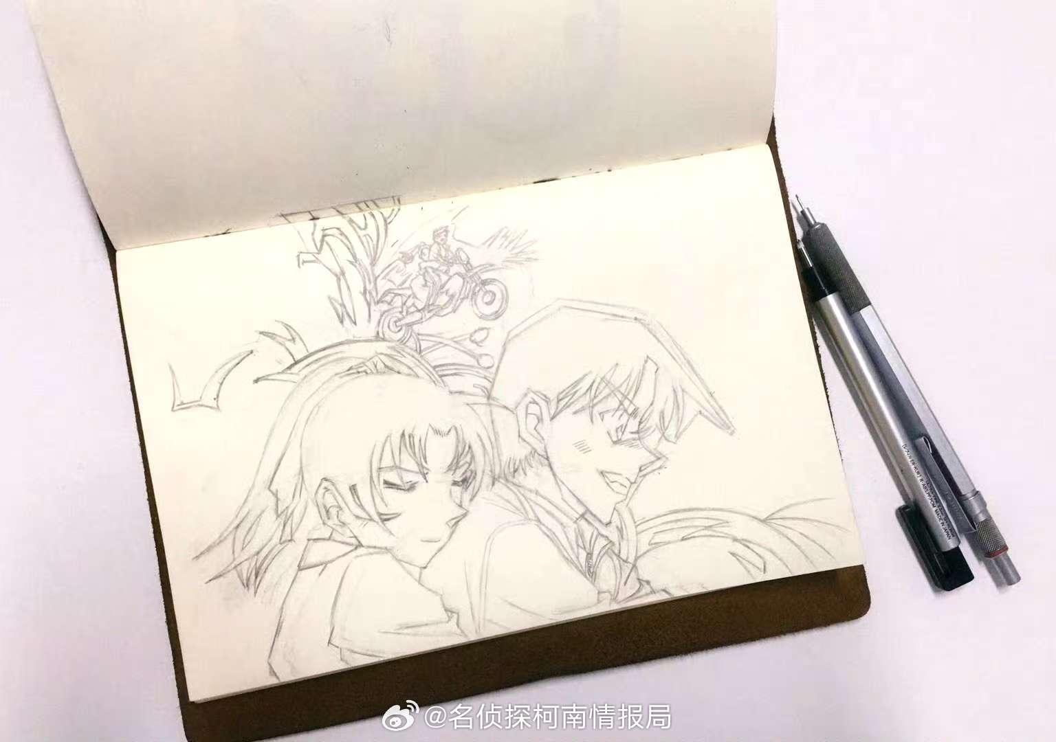 名侦探柯南粉丝投稿绘制的服部平次&远山和叶名场面！​​​
