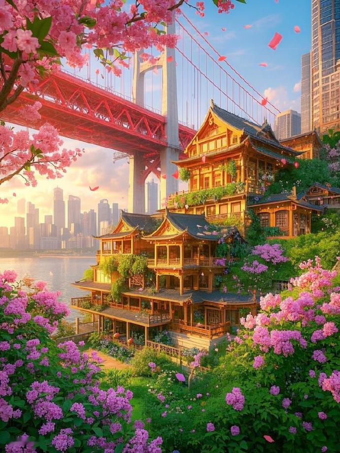 春日启程，探索祖国的壮丽山河！从长城的雄伟到重庆洪崖洞的繁华，再到武汉黄鹤楼的诗