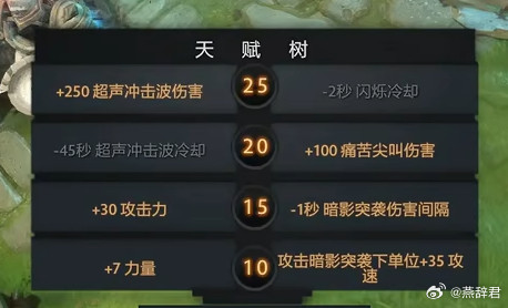接上条，视频还莫言女王的一个加点问题，就是20级天赋没加超声波冷却加了尖叫伤害，