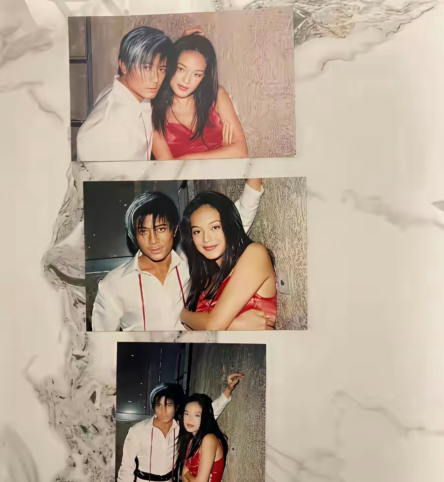 我第一眼以为是舒淇跟谢霆锋的合照，仔细一看是郭富城?