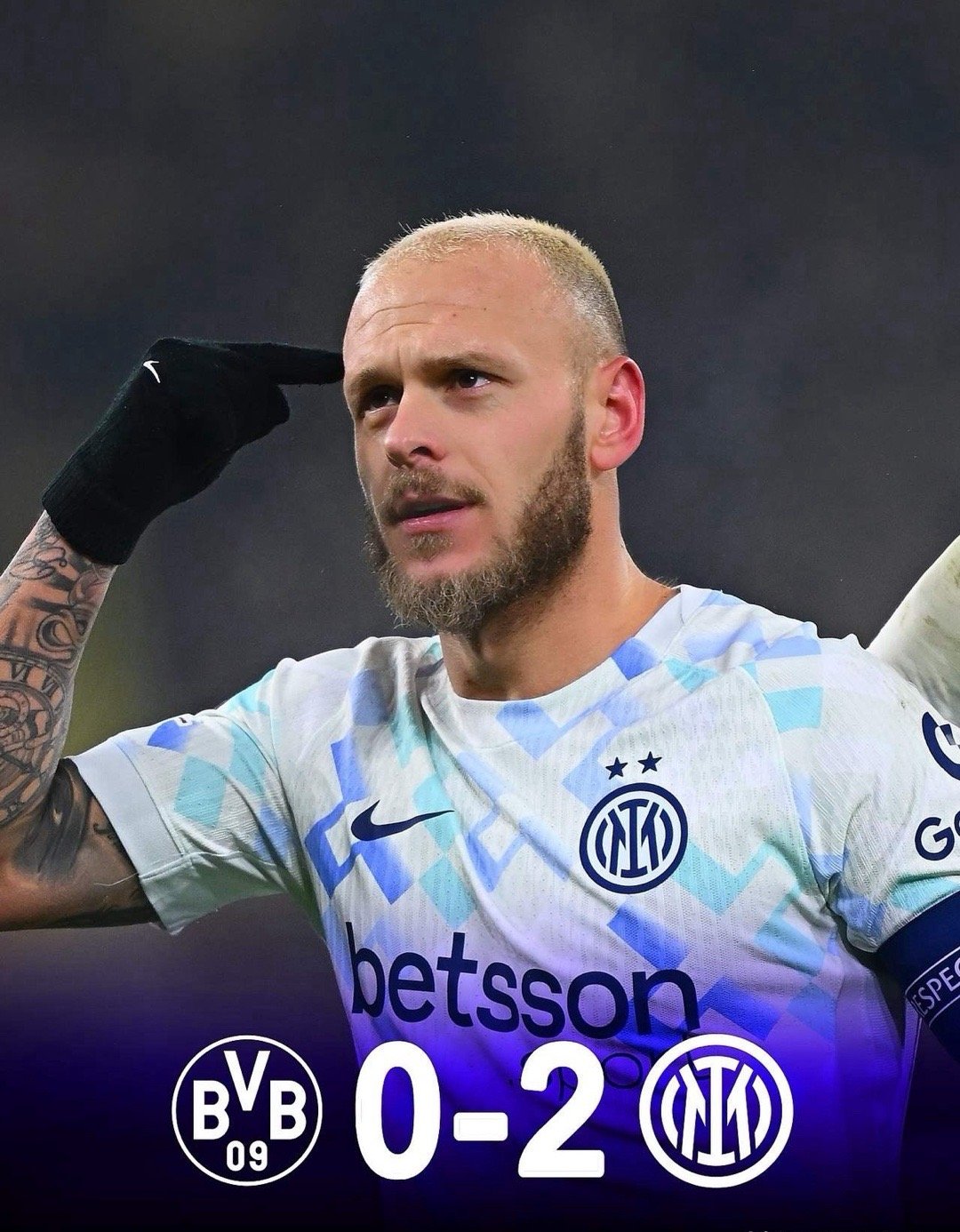 迪乌夫打爆多特防线，国际米兰强强对话首胜！欧冠联赛最后一轮国际米兰客场对阵大黄蜂