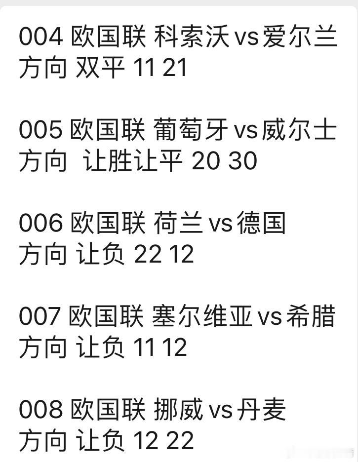 诚嘉今日扫盘⬇️⬇️⬇️004欧国联科索沃vs爱尔兰方向双平11210